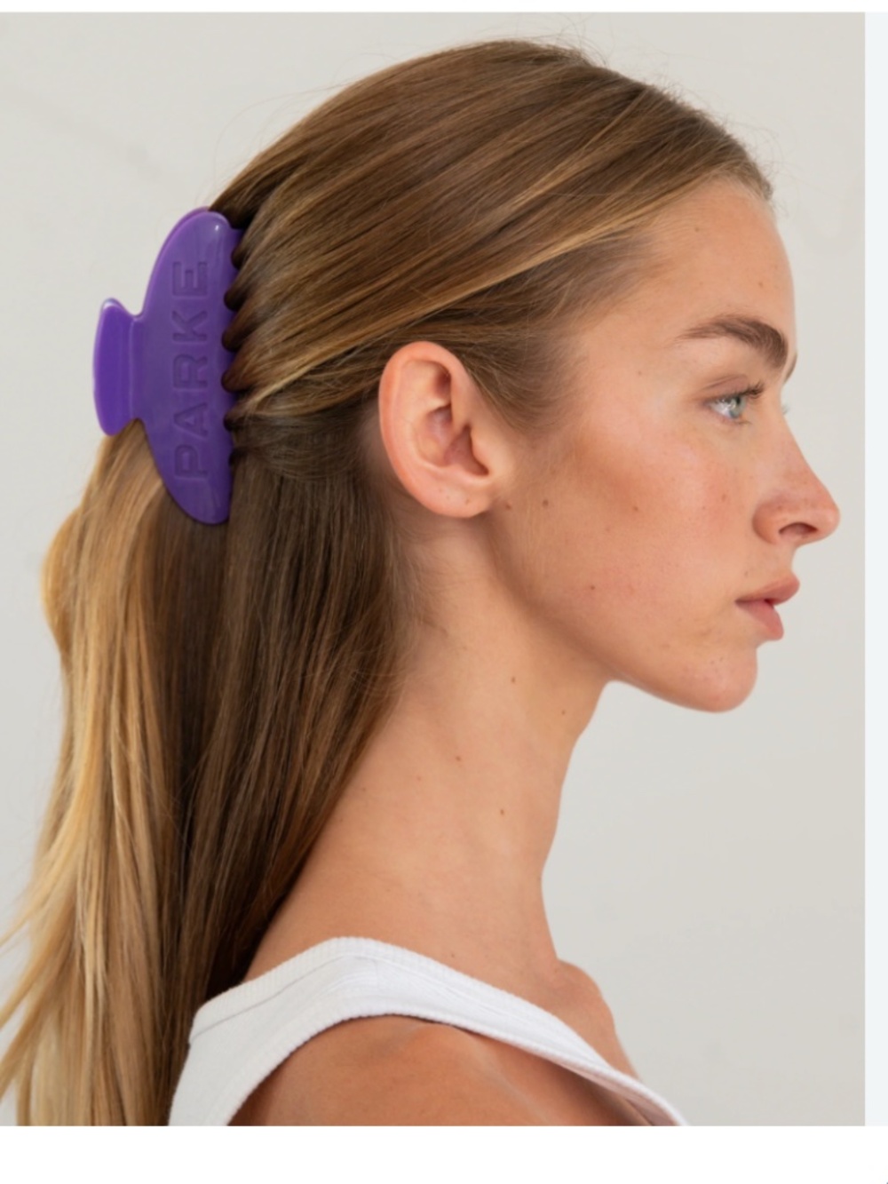 Parke claw clip amethyst purple new Halloween Game Day